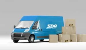 furgone sda con pacchi