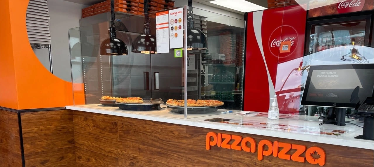 Inside of a Pizza Pizza restaurant